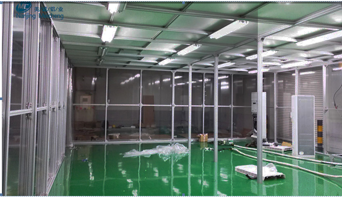 無(wú)塵車(chē)間鋁型材潔凈房安裝過(guò)程圖